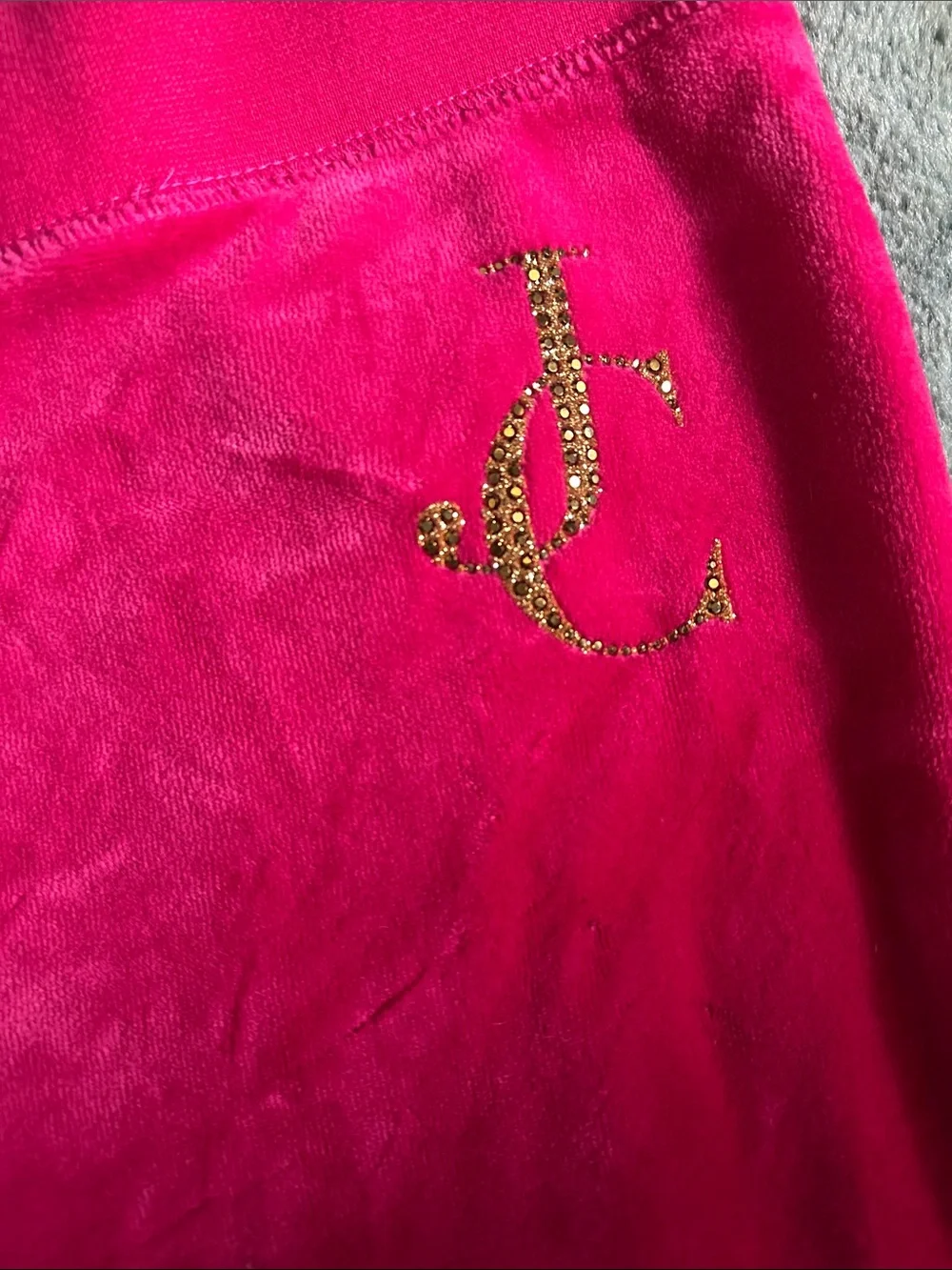 Juicy Couture Hot Pink Velour Flared Joggers